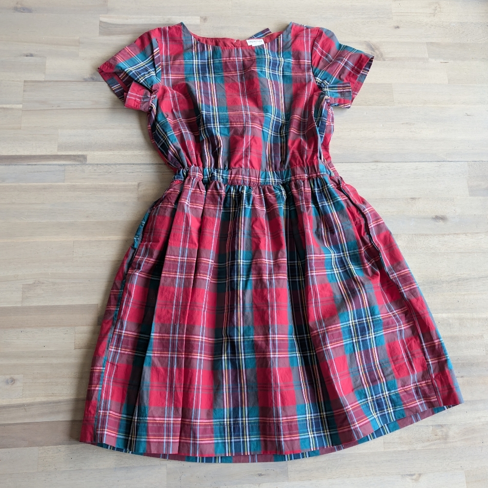 Crewcuts Plaid Tartan Holiday Dress Girl's Size 10